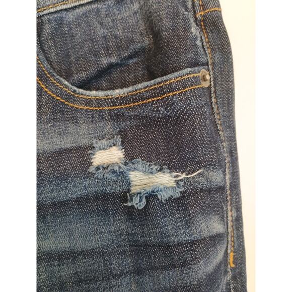 Driftwood Jeans Women Dark Blue 27 Dark Wash Ankle Jean Distressed Stretch Denim - Picture 6 of 16